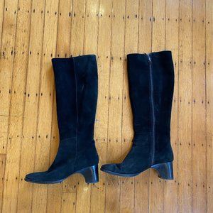 Anne Klein black heeled tall boots